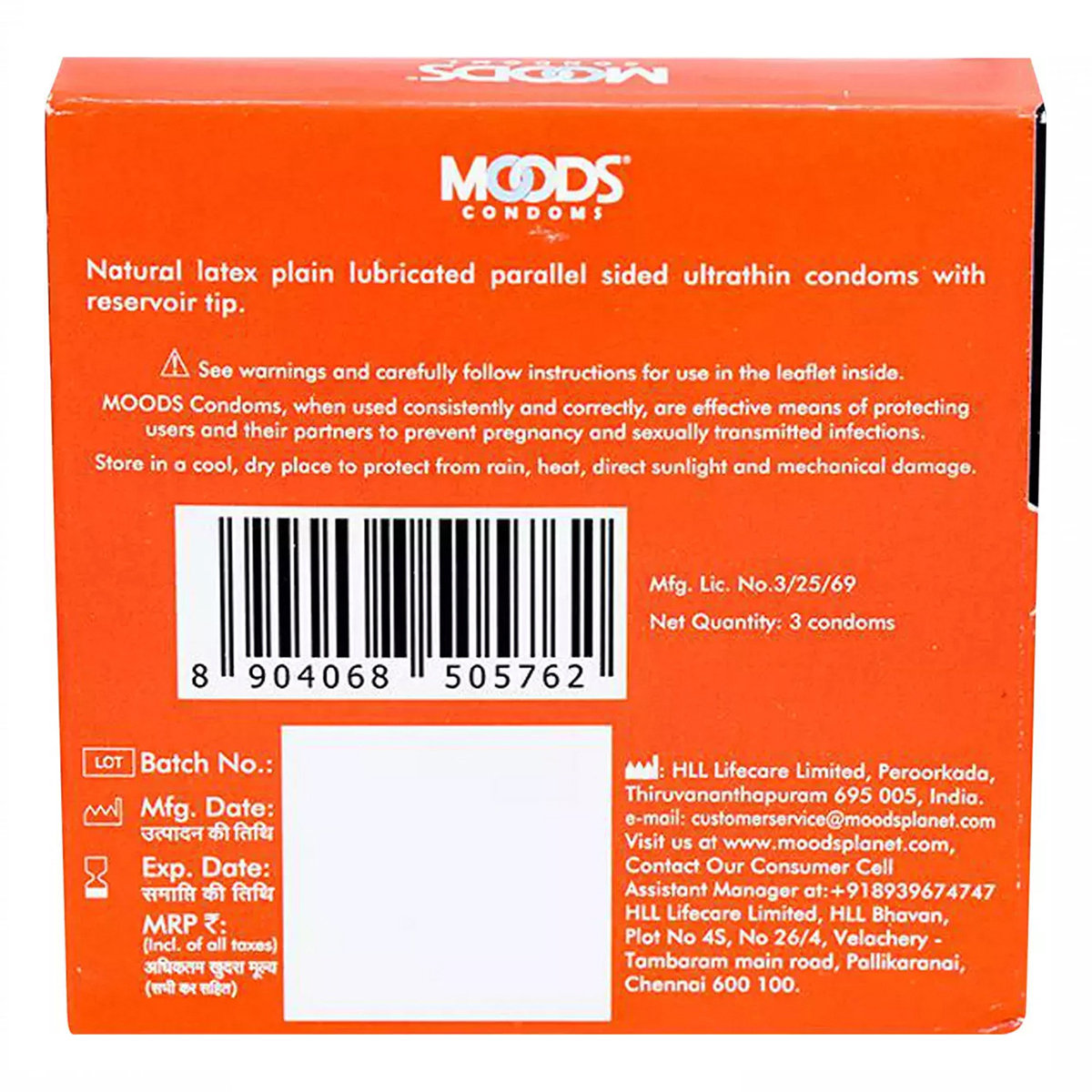 Moods Ultrathin Condoms, 3 Count, Pack of 1 Moods Ultrathin Condoms, 3 Count, Pack of 1