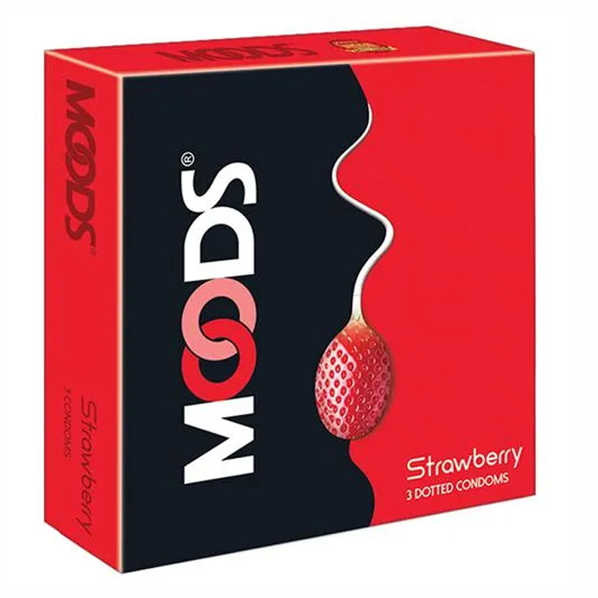Buy Moods Dotted Strawberry Flavour Condoms, 3 Count Online