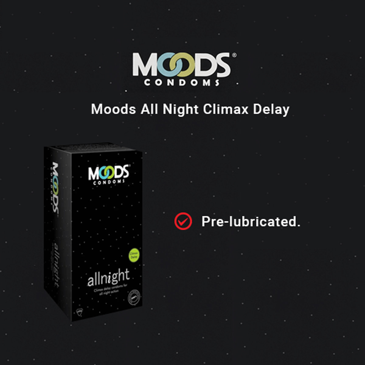 Moods All Night Condoms, 20 Count, Pack of 1 Moods All Night Condoms, 20 Count, Pack of 1