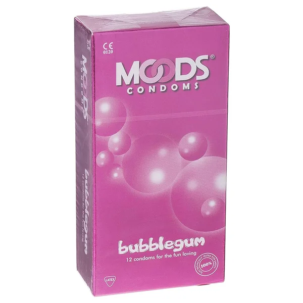 Moods Bubblegum Dotted Condoms, 12 Count