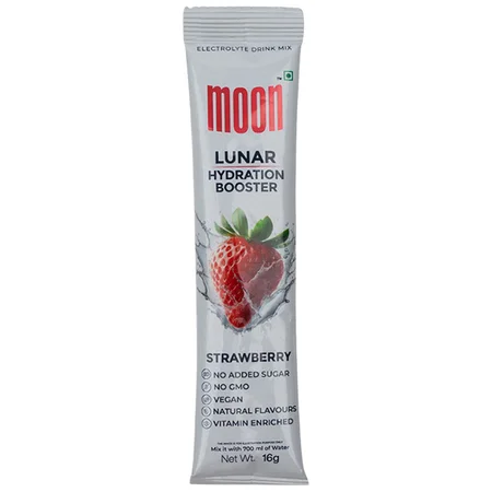 Moon Lunar Hydration Booster Strawberry Flavour Powder, 16 gm
