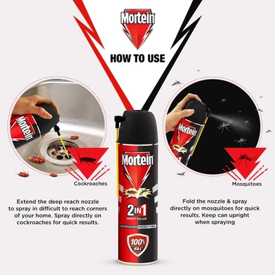 Mortein 2 In 1 Insect Killer Spray, 200 ml, Pack of 1