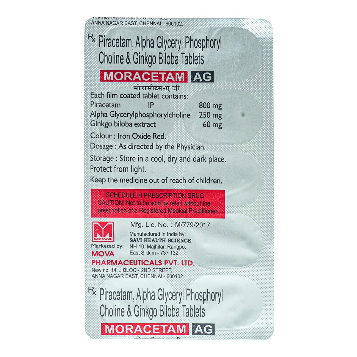 Moracetam AG Tablet 10's, Pack of 10 Moracetam AG Tablet 10's, Pack of 10