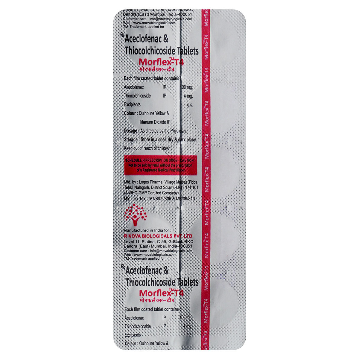 Morflex-T4 Tablet 10's, Pack of 10 TABLETS Morflex-T4 Tablet 10's, Pack of 10 TABLETS