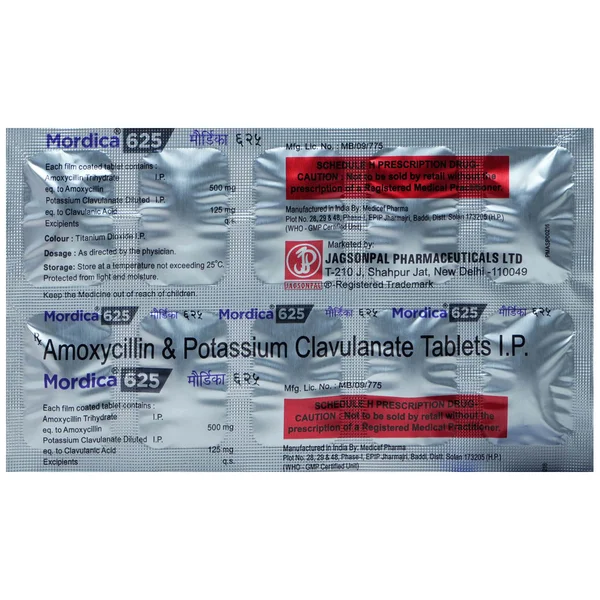 Mordica 625 Tablet 10's, Pack of 10 TABLETS