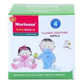 Morisons Classic Soother Nipple for 4M+ Baby, 1 Count, Pack of 1