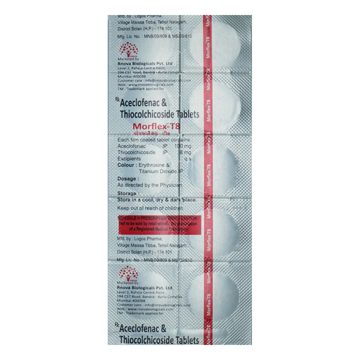 Morflex-T8 Tablet 10's, Pack of 10 TabletS Morflex-T8 Tablet 10's, Pack of 10 TabletS