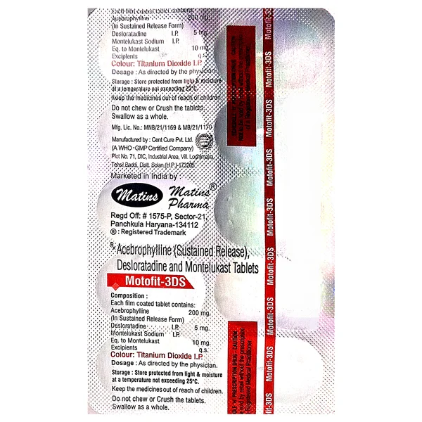 Motofit-3DS Tablet 10's