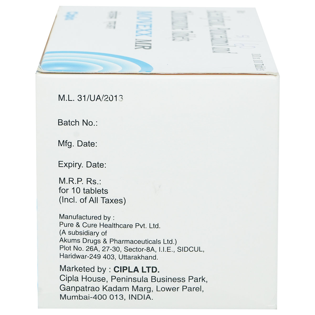 Movexx MR Tablet 10's, Pack of 10 TABLETS Movexx MR Tablet 10's, Pack of 10 TABLETS