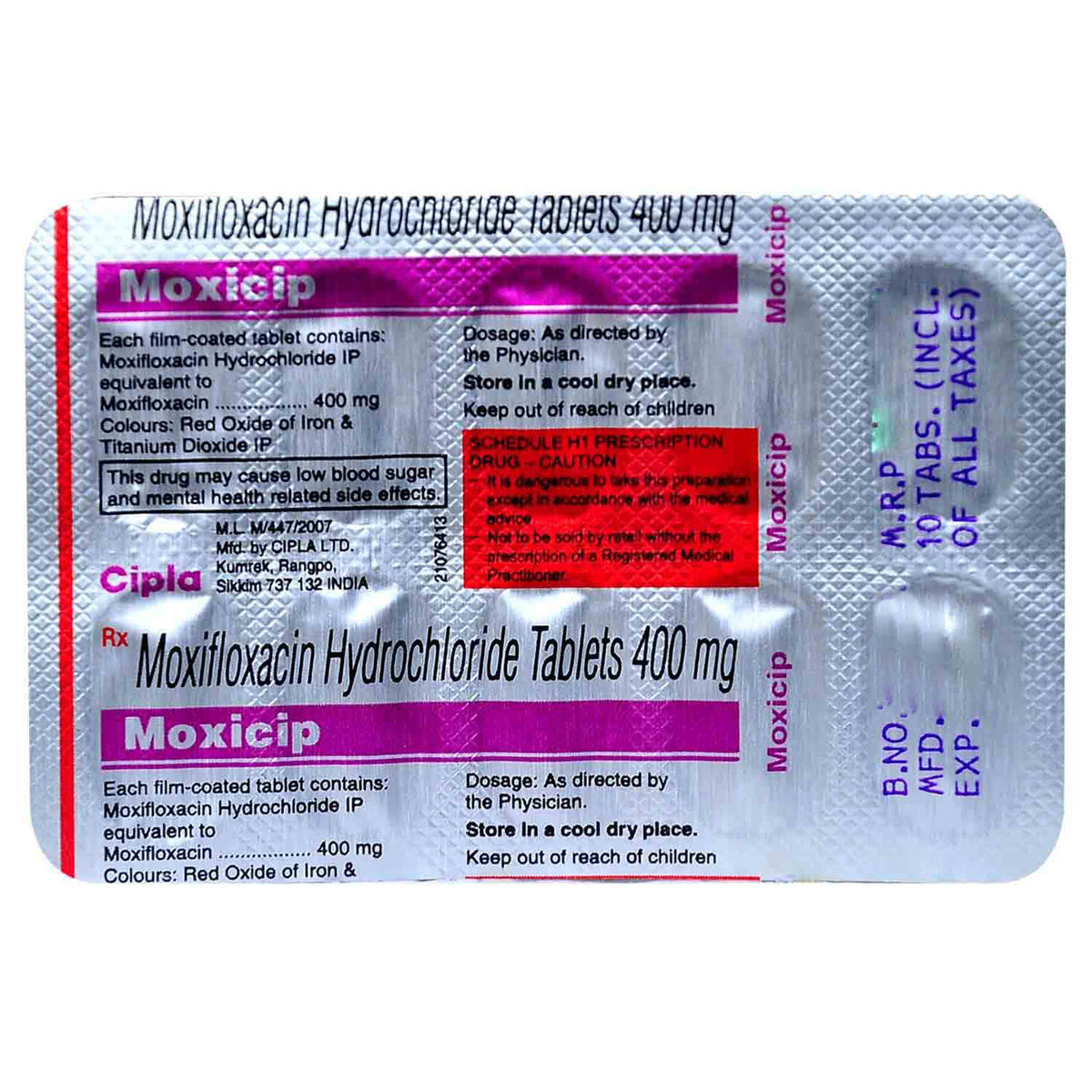 Moxicip Tablet 10's, Pack of 10 TABLETS Moxicip Tablet 10's, Pack of 10 TABLETS