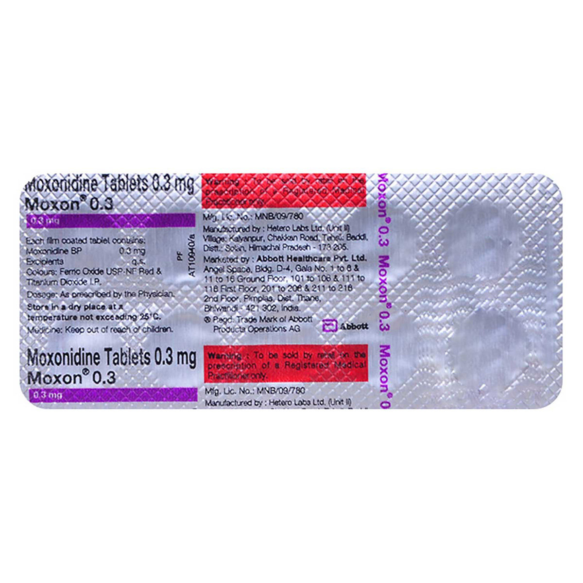Moxon 0.3 Tablet 10's, Pack of 10 TabletS Moxon 0.3 Tablet 10's, Pack of 10 TabletS