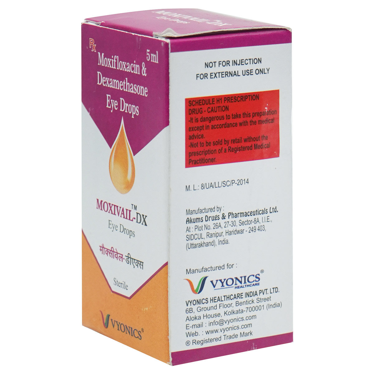 Moxivail-Dx Eye Drops 5ml, Pack of 1 DROPS Moxivail-Dx Eye Drops 5ml, Pack of 1 DROPS