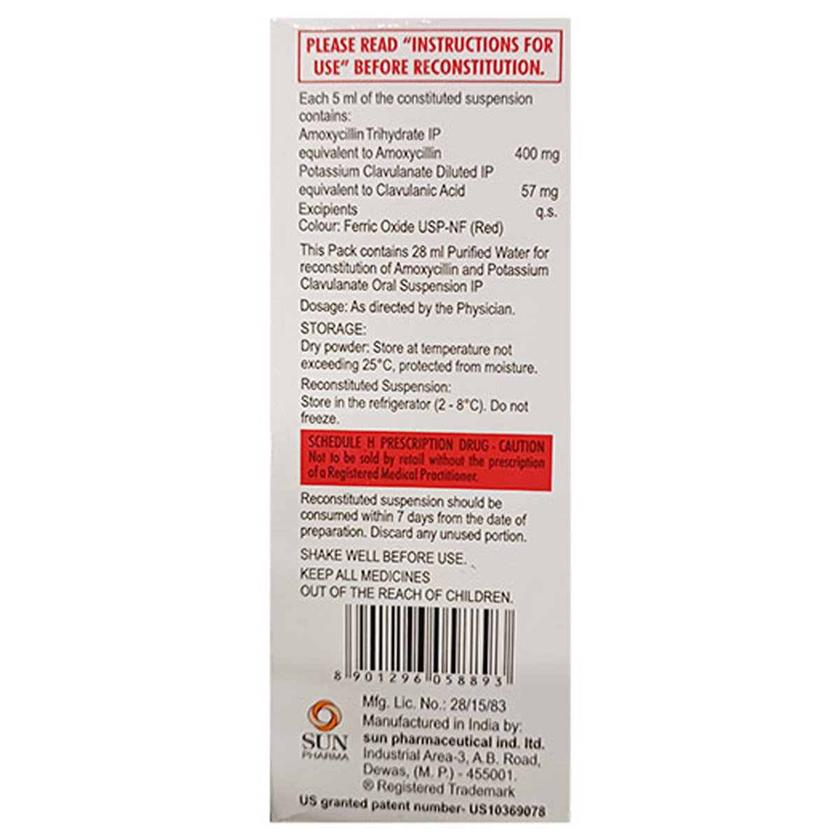 Moxclav DS CP 457 mg Oral Suspension 30 ml, Pack of 1 ORAL SUSPENSION Moxclav DS CP 457 mg Oral Suspension 30 ml, Pack of 1 ORAL SUSPENSION