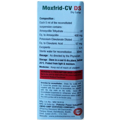 Moxfrid-CV DS Paediatric Dry Syrup 30 ml, Pack of 1 DRY SYRUP