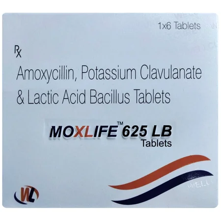Moxlife 625 LB Tablet 6's
