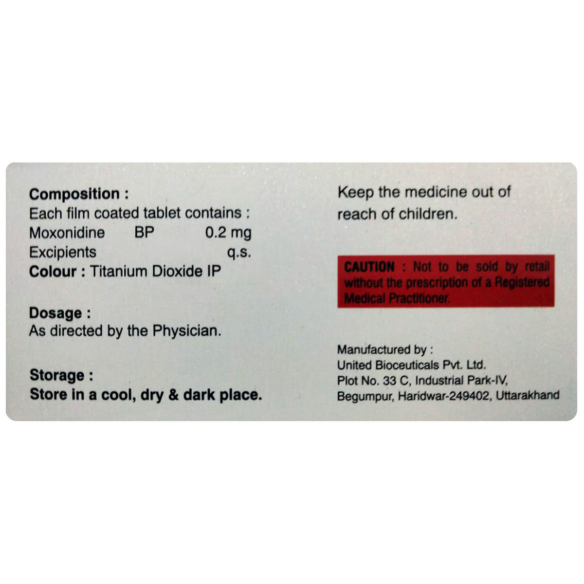 Moxinigen-0.2 Tablet 10's, Pack of 10 TabletS Moxinigen-0.2 Tablet 10's, Pack of 10 TabletS