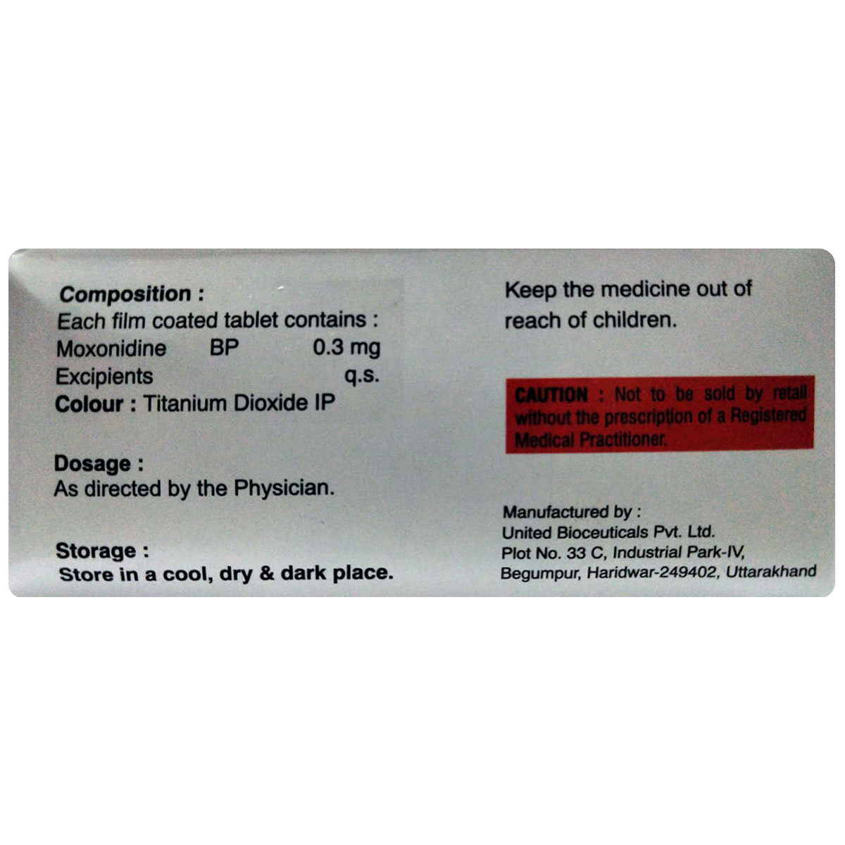 Moxinigen-0.3 Tablet 10's, Pack of 10 TabletS Moxinigen-0.3 Tablet 10's, Pack of 10 TabletS