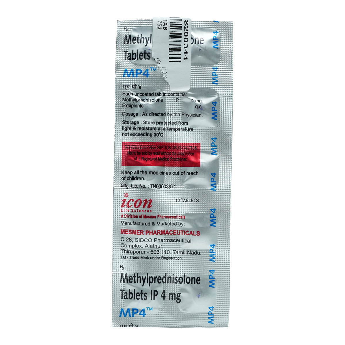 MP 4 Tablet 10's, Pack of 10 TABLETS MP 4 Tablet 10's, Pack of 10 TABLETS