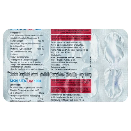 Msn Sita-DM 1000 Tab 10's