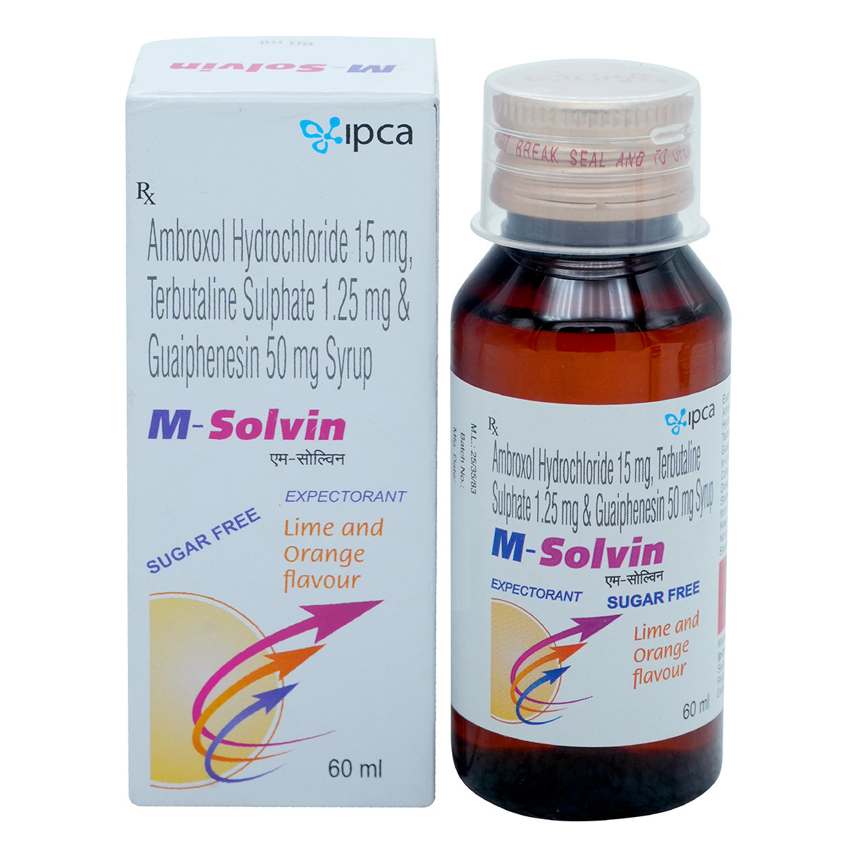 Msolvin Exepectorant Syrup 60 ml, Pack of 1 Syrup Msolvin Exepectorant Syrup 60 ml, Pack of 1 Syrup