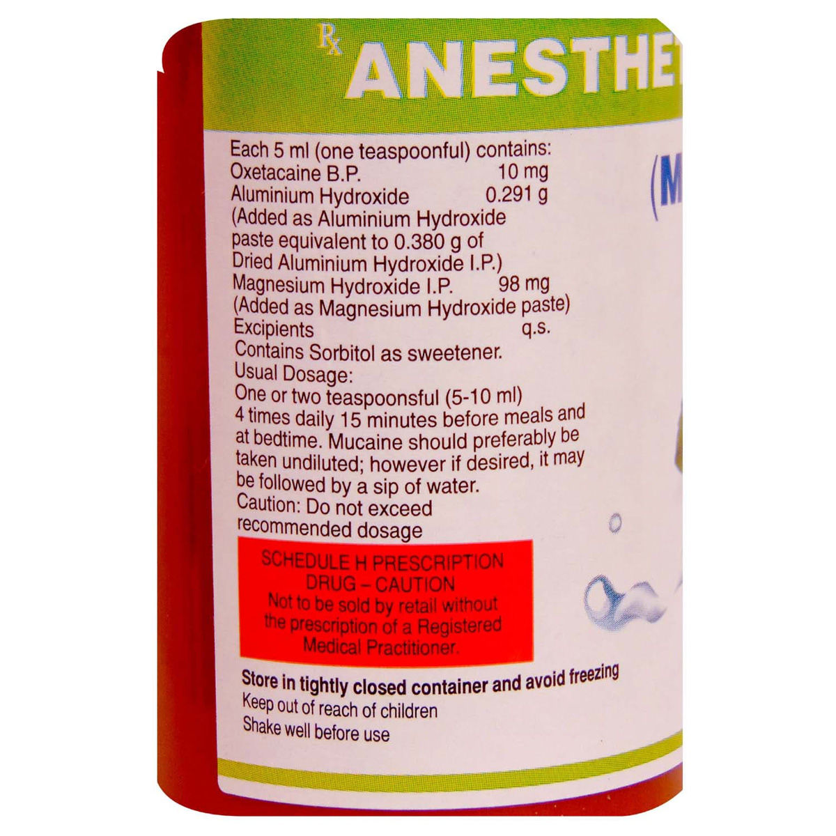 Mucaine Sugar Free Mint Gel 200 ml Price, Uses, Side Effects