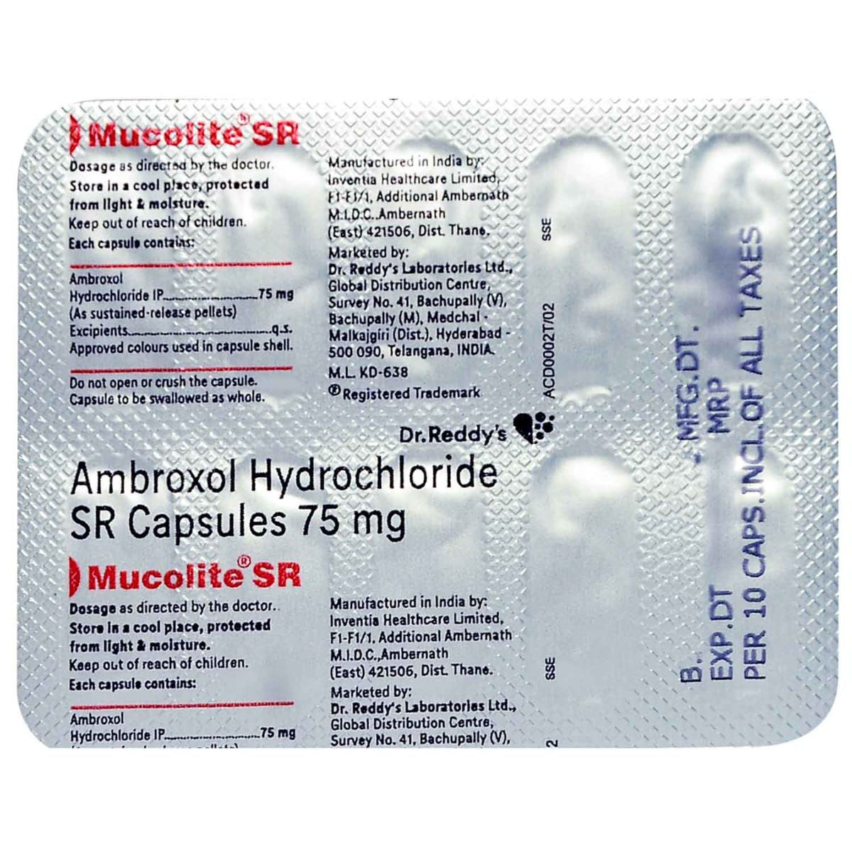 Mucolite SR Capsule 10's Price, Uses, Side Effects, Composition Apollo Pharmacy