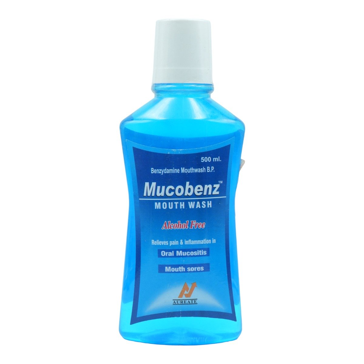Mucobenz Mouthwash 500 ml, Pack of 1 LIQUID Mucobenz Mouthwash 500 ml, Pack of 1 LIQUID