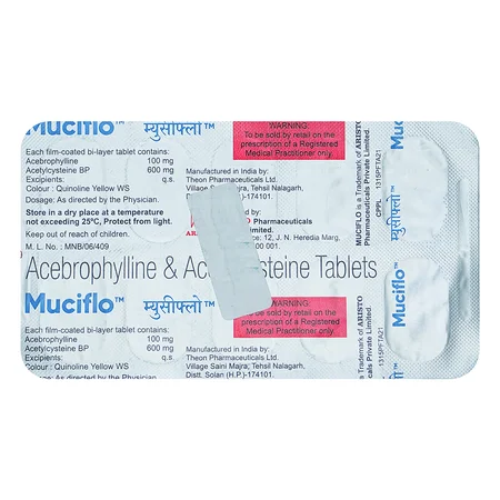 Muciflo 100 mg/600 mg Tablet 10's