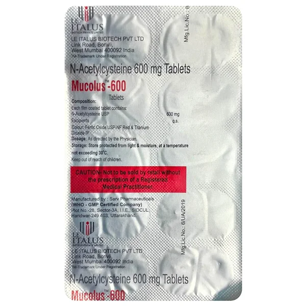 Mucolus-600 Tablet 10's