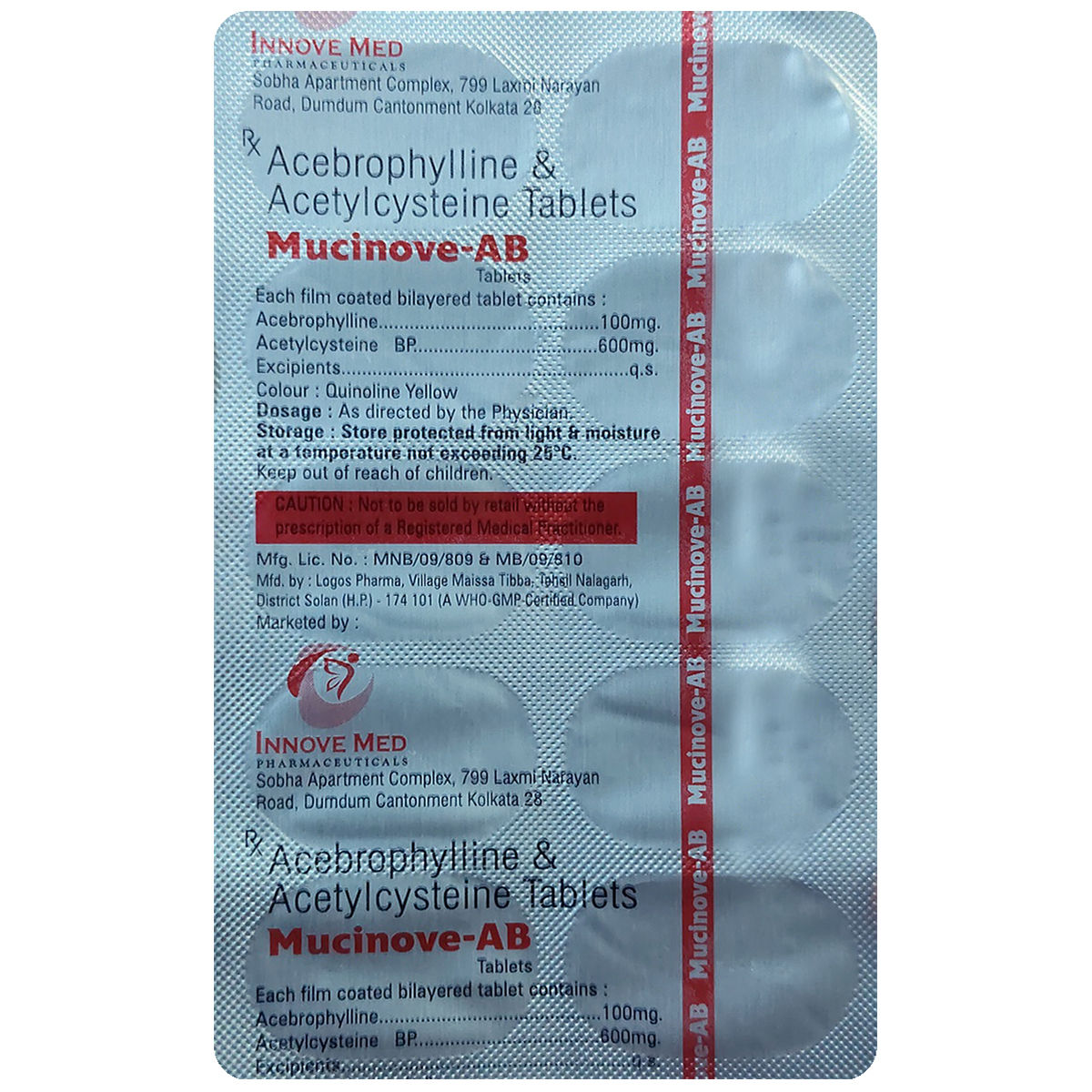 Buy Mucinove-AB Tablet 10's online | Uses, Side Effects, Price and ...