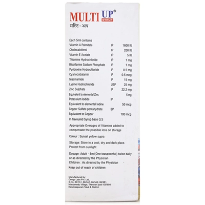 Multi-UP Syrup 200 ml, Pack of 1