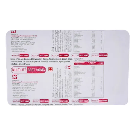 Multilife Best 100 Tablet 10's