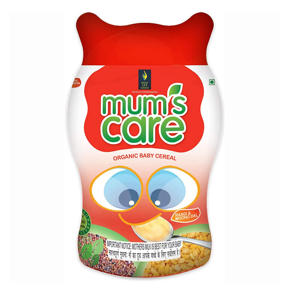 Buy Mum's Care Organic Baby Cereal with Ragi and Moong Dal, 300 gm