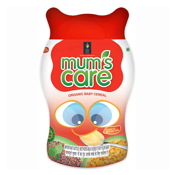 Mums Care Ragi &amp; Moong Dal Baby Cereal 6 Months Onwards, 300 gm, Pack of 1
