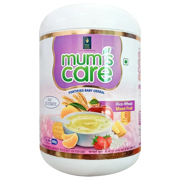 Mums Care Rice-Wheat Mixed Fruit Powder, 400 gm, Pack of 1