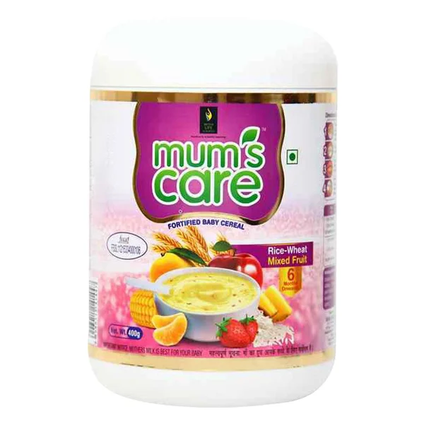 Mums Care Rice-Wheat Mixed Fruit Flavour Powder 400 gm, Pack of 1