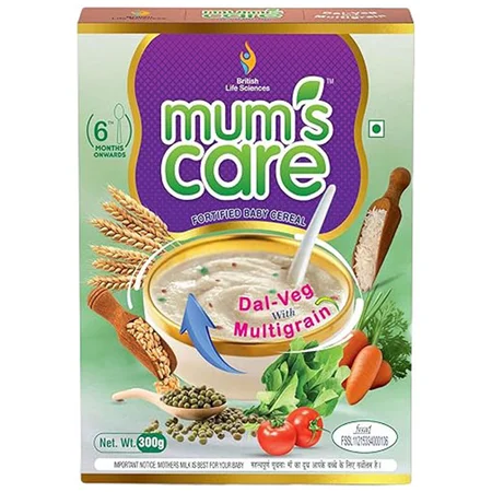 Mums Care Dal-Veg Multigrain Baby Cereal 6 Months Onwards, 300 gm