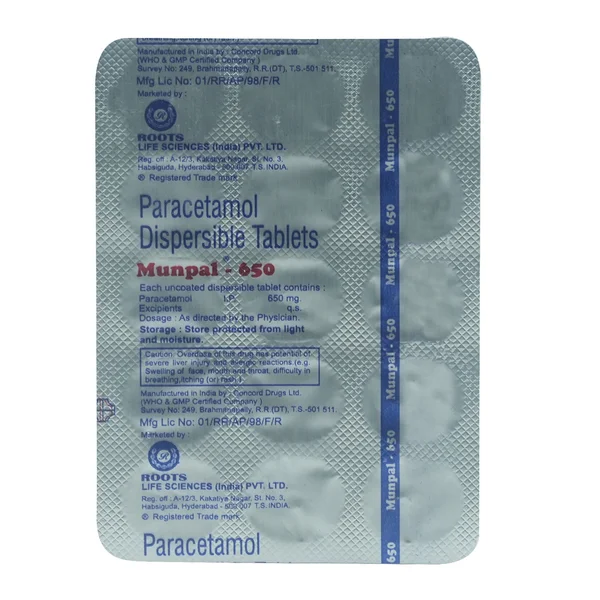 Munpal 650 mg Tablet 15's, Pack of 15 TabletS