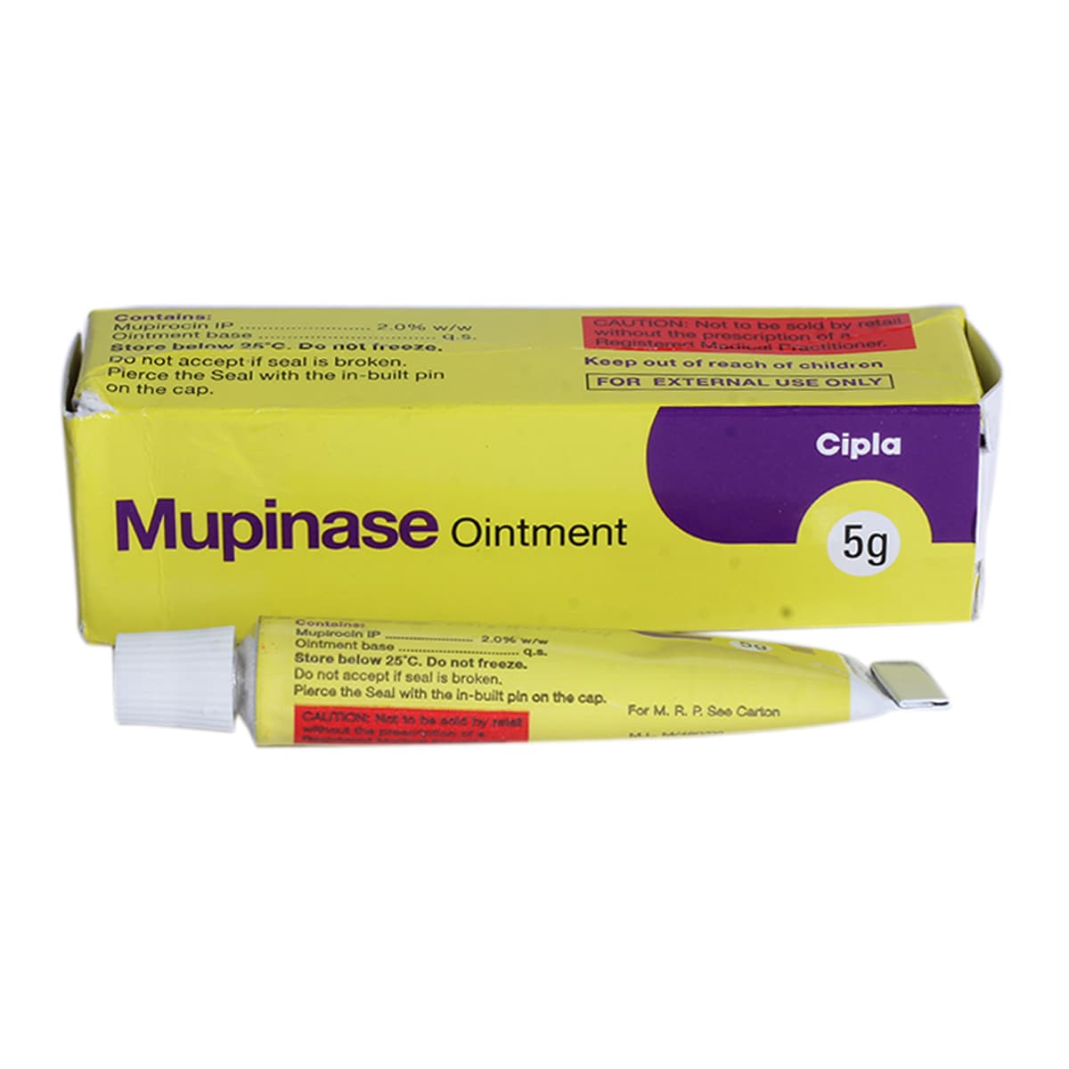 Mupinase Ointment 5 gm, Pack of 1 OINTMENT Mupinase Ointment 5 gm, Pack of 1 OINTMENT