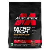 MuscleTech Nitrotech 100% Whey Gold Double Rich Chocolate Flavour Powder, 450 gm, Pack of 1