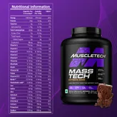 Muscletech Mass Tech Extreme 2000 Triple Chocolate Brownie Flavour Powder, 3 kg, Pack of 1