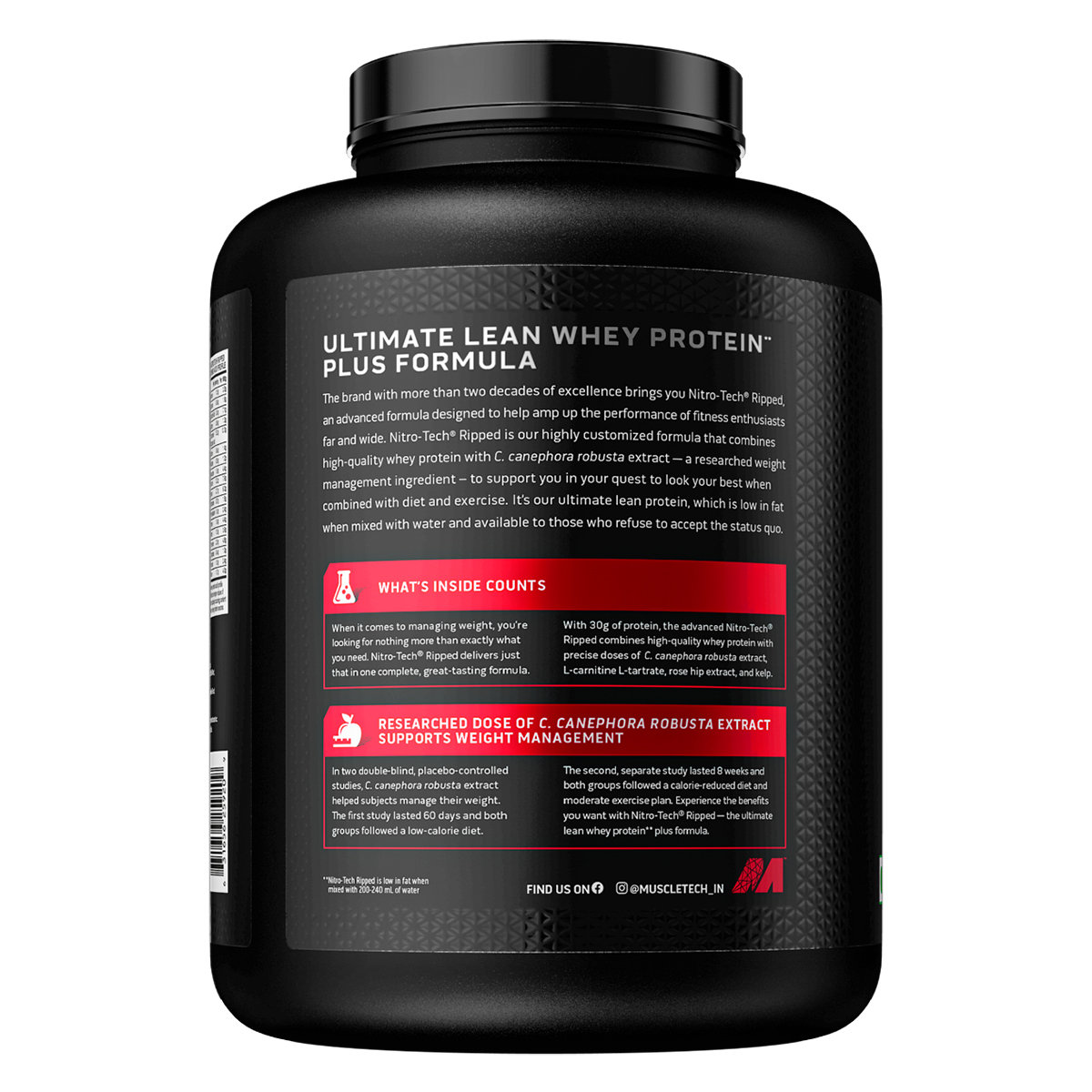 Muscletech Nitrotech Ripped Low Fat Whey Protein Chocolate Fudge Brownie Flavour Powder, 2 kg, Pack of 1 Muscletech Nitrotech Ripped Low Fat Whey Protein Chocolate Fudge Brownie Flavour Powder, 2 kg, Pack of 1