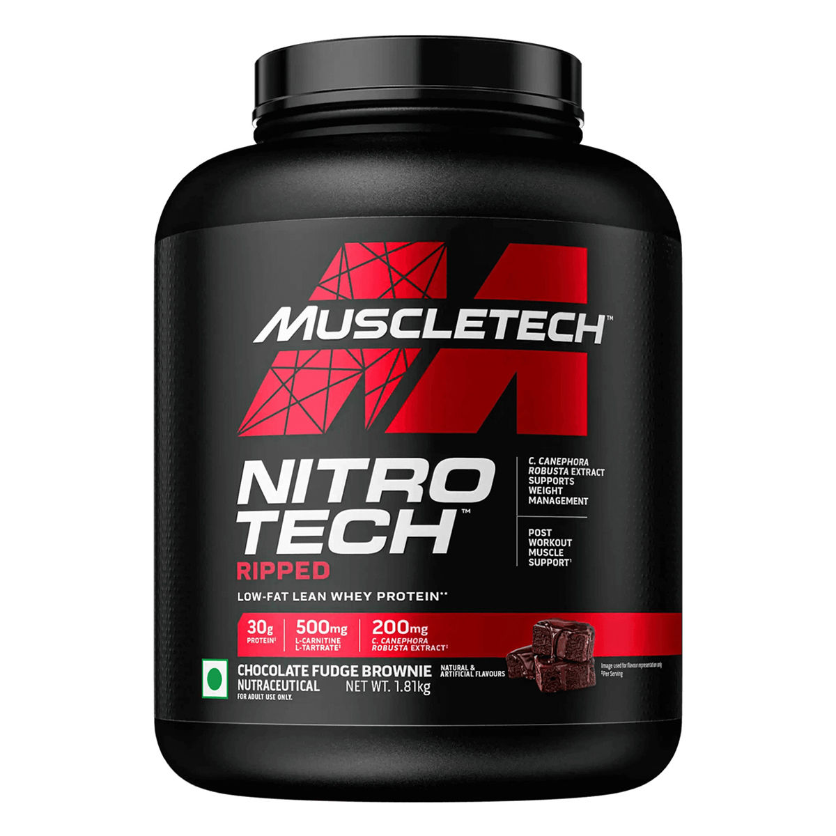 Buy Muscletech Nitro-Tech Ripped Chocolate Fudge Brownie Protein Powder, 1.81 kg Online