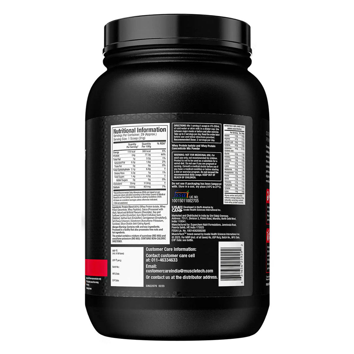 MuscleTech Nitrotech 100% Whey Gold Double Rich Chocolate Flavour Powder, 907 gm, Pack of 1 MuscleTech Nitrotech 100% Whey Gold Double Rich Chocolate Flavour Powder, 907 gm, Pack of 1