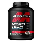Muscletech Nitrotech Whey Protein Cookies &amp; Cream Flavour Powder, 1.81 kg, Pack of 1