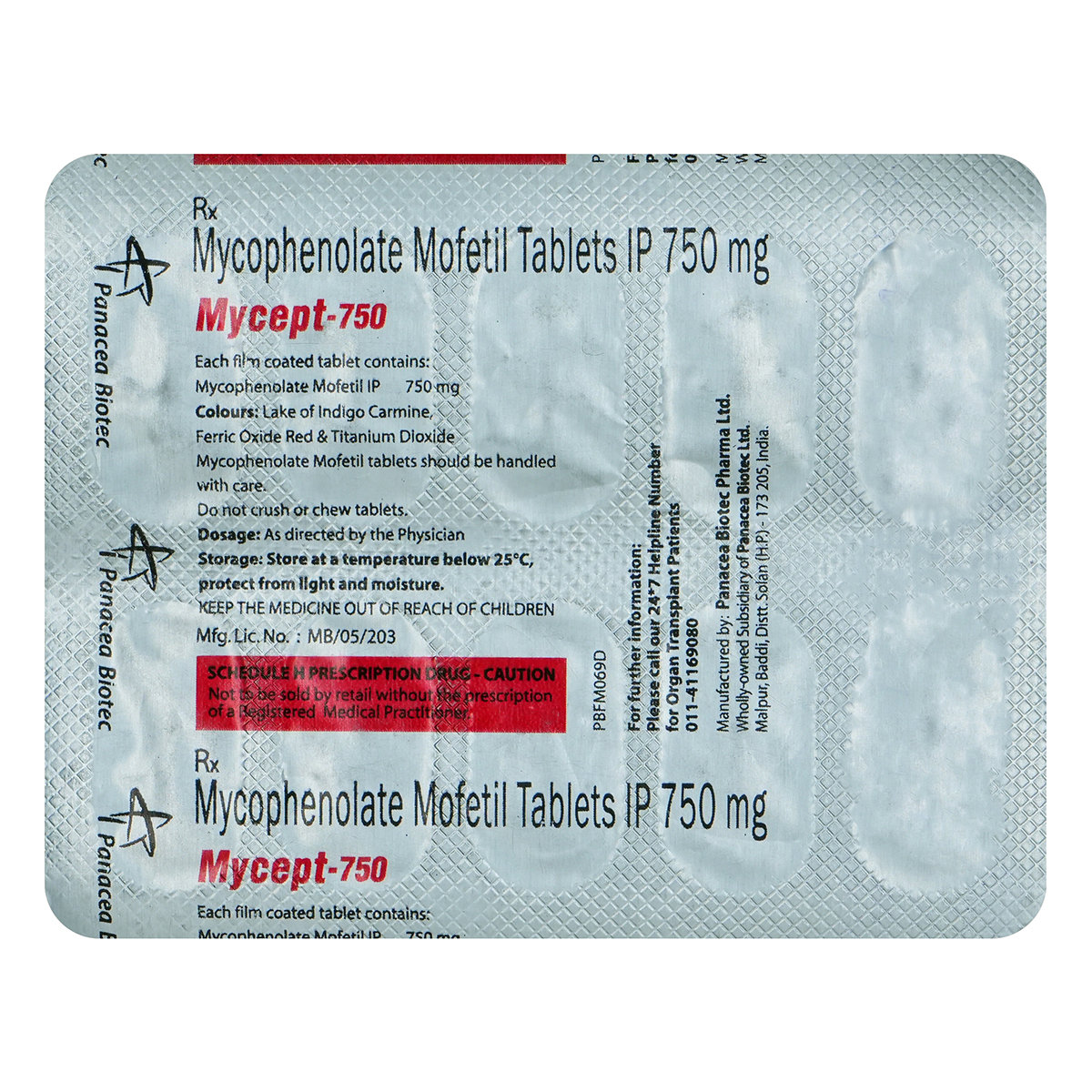 Mycept 750 mg Tablet 10's, Pack of 10 TabletS Mycept 750 mg Tablet 10's, Pack of 10 TabletS