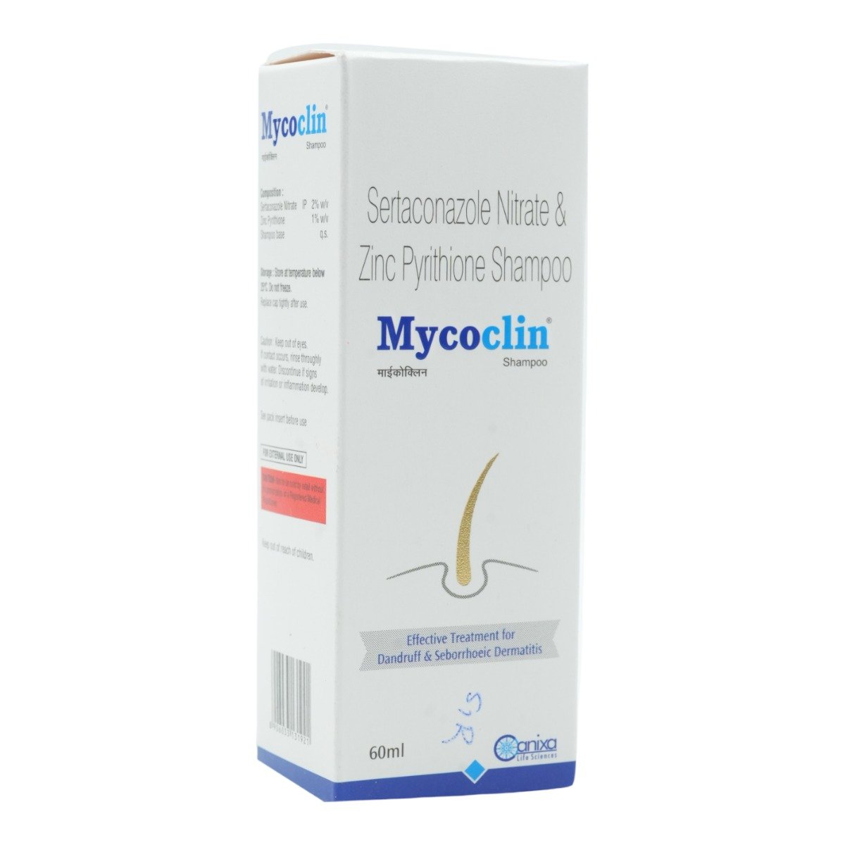 Mycoclin Shampoo 60 ml, Pack of 1 Mycoclin Shampoo 60 ml, Pack of 1