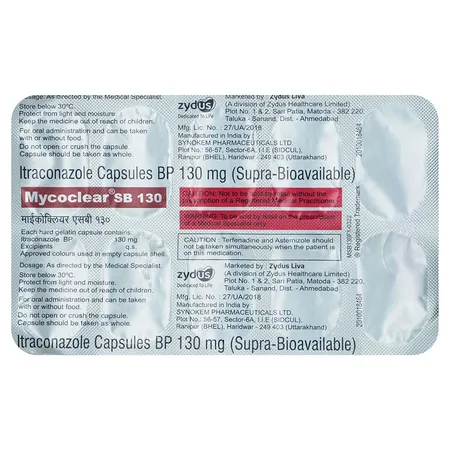 Mycoclear Sb 130Mg Cap 10'S