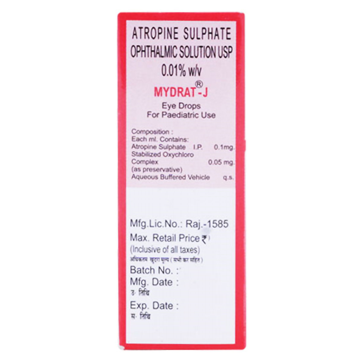 Mydrat-J Eye Drops 5 ml, Pack of 1 EYE DROPS Mydrat-J Eye Drops 5 ml, Pack of 1 EYE DROPS
