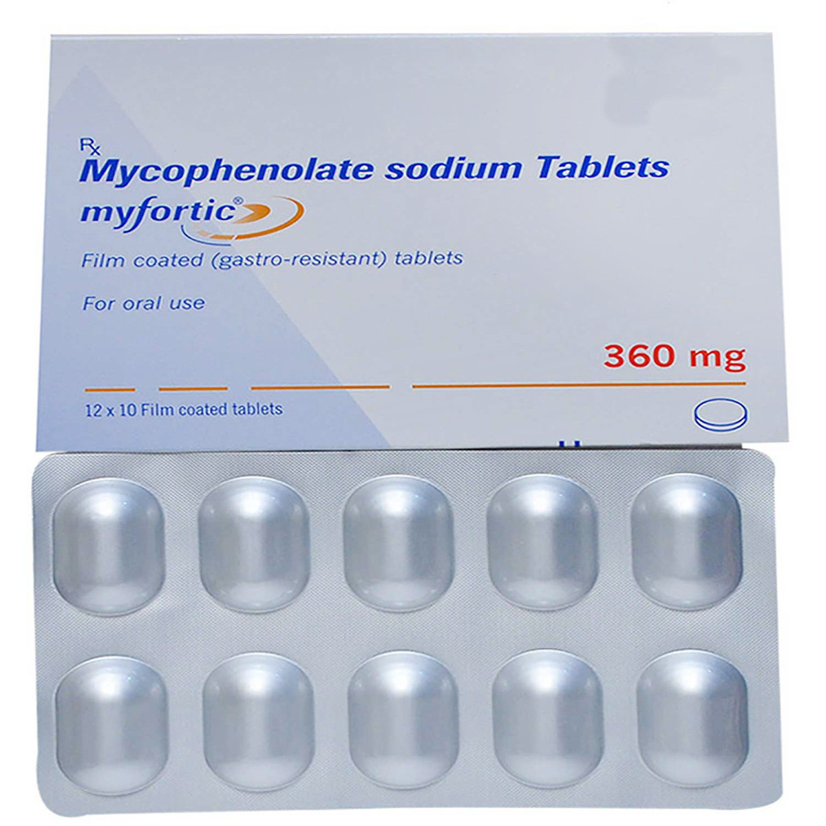 Myfortic 360 mg Tablet 10's, Pack of 10 TABLETS Myfortic 360 mg Tablet 10's, Pack of 10 TABLETS